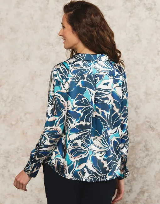 Blouse vareuse motif bleu