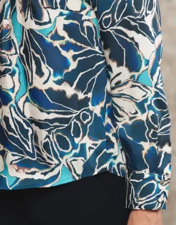 Blouse vareuse motif bleu