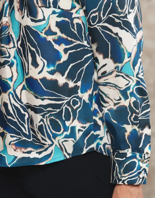 Blouse vareuse motif bleu