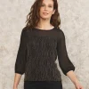 Blouse voile et bronze