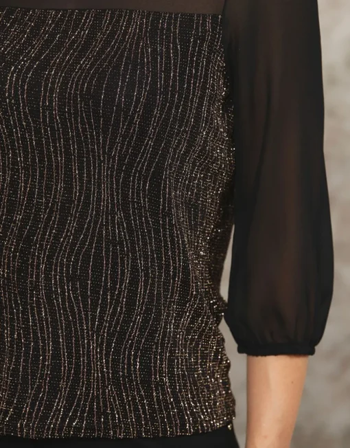 Blouse voile et bronze
