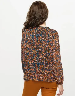 Blouse voile ocre