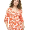 Blouse voile orange