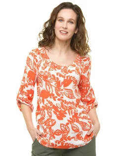 Blouse voile orange