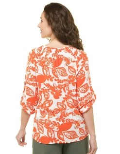 Blouse voile orange