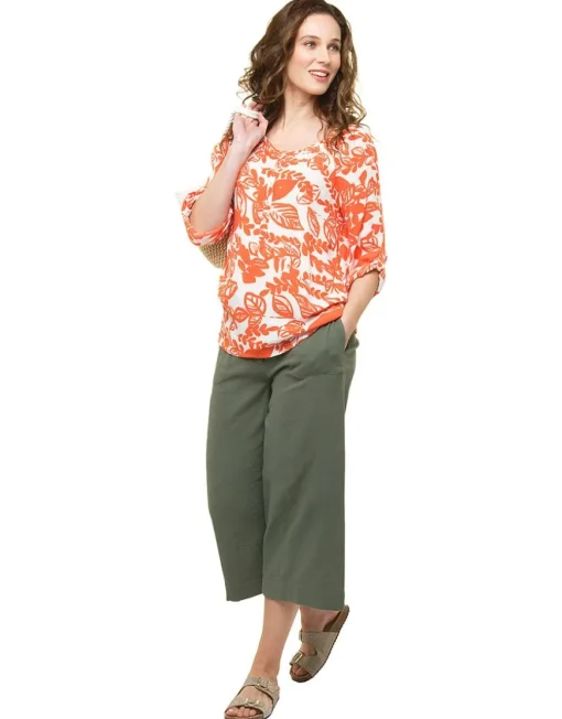 Blouse voile orange