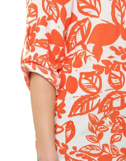 Blouse voile orange