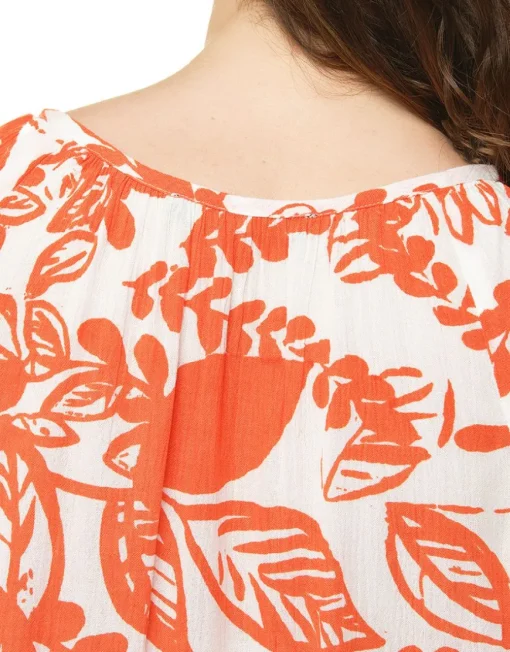 Blouse voile orange