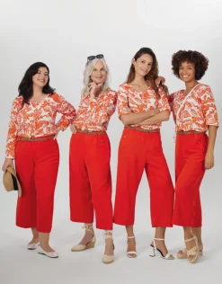 Blouse voile orange
