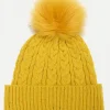 Bonnet jaune pompon