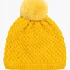 Bonnet ocre pompon