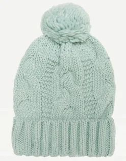 Bonnet vert pompon