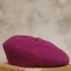 Béret maille violet