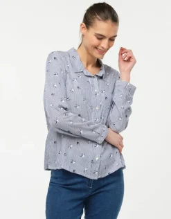 Chemise rayée hirondelles