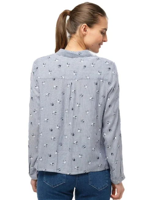 Chemise rayée hirondelles