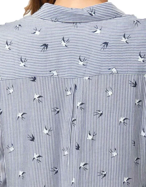 Chemise rayée hirondelles