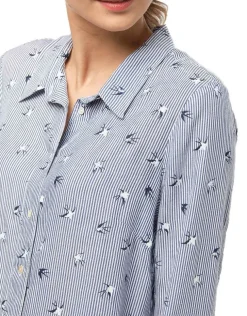Chemise rayée hirondelles