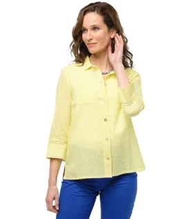 Chemise vert anis coton