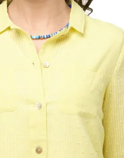 Chemise vert anis coton