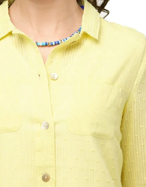 Chemise vert anis coton
