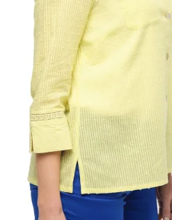 Chemise vert anis coton