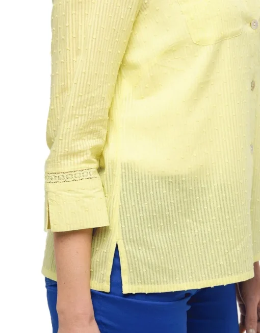 Chemise vert anis coton
