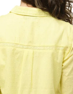 Chemise vert anis coton