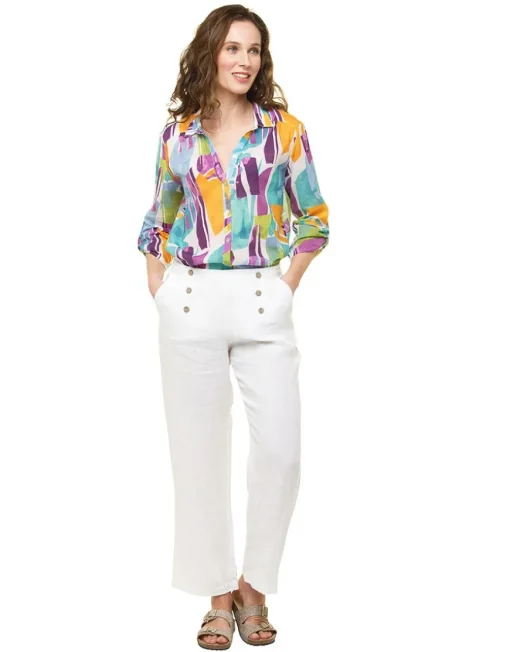Chemisier 100% coton bleu