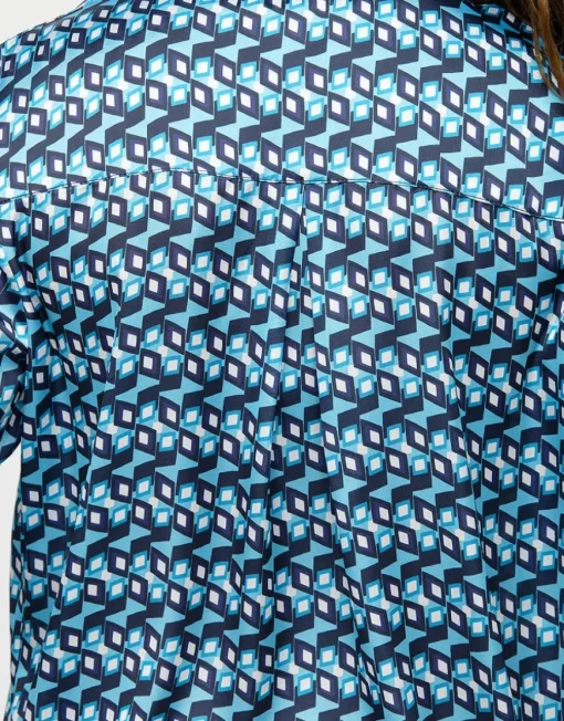 Chemisier bleu pop