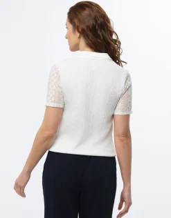 Chemisier dentelle écru