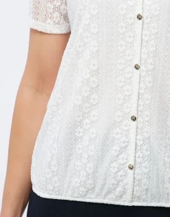 Chemisier dentelle écru