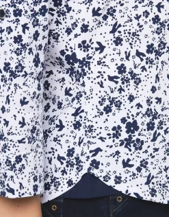 Chemisier imprimé bleu