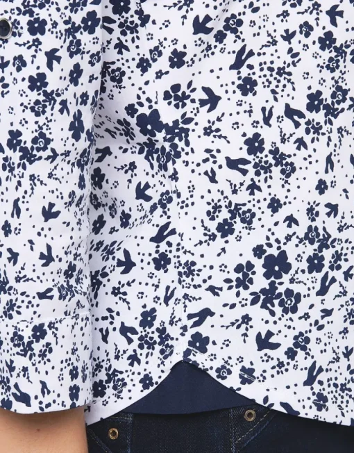 Chemisier imprimé bleu