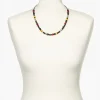 Collier à perles jaune