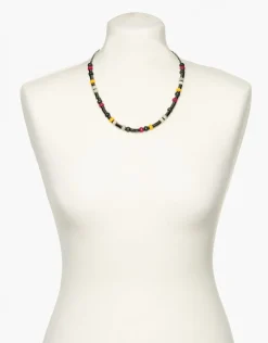 Collier à perles jaune