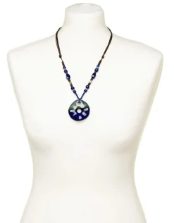 Collier céramique bleu