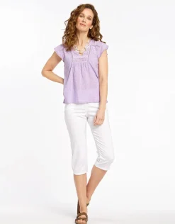 Corsaire blanc stretch