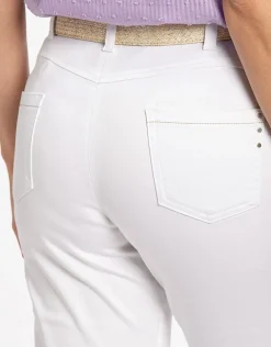 Corsaire blanc stretch