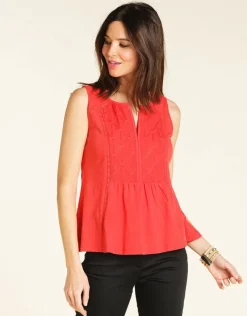 Débardeur coton rouge