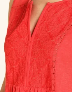 Débardeur coton rouge