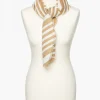 Echarpe beige à motifs