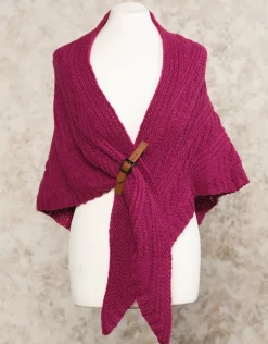 Echarpe poncho violet