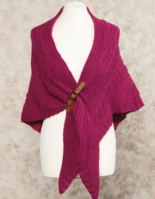 Echarpe poncho violet
