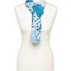 Foulard bleu feuillages