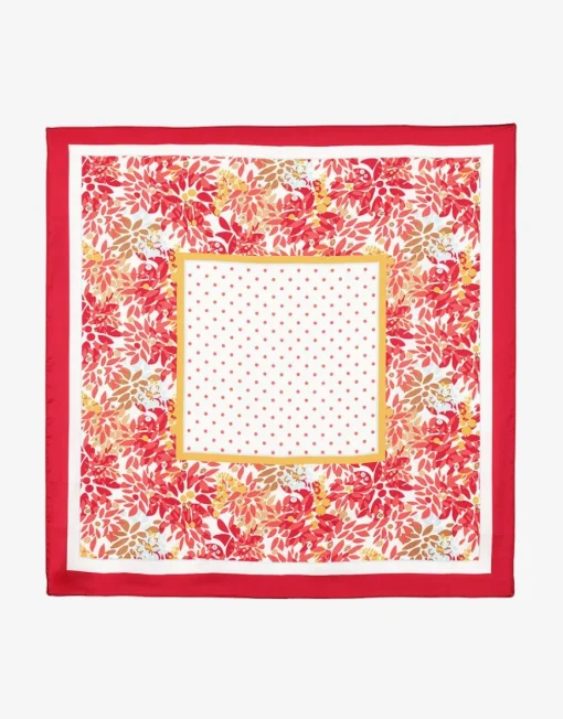 Foulard carré chic rouge