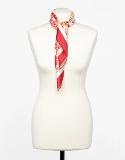 Foulard carré chic rouge