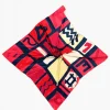 Foulard carré fuchsia