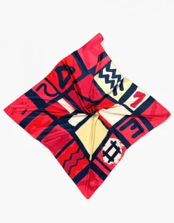 Foulard carré fuchsia