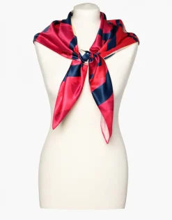 Foulard carré fuchsia
