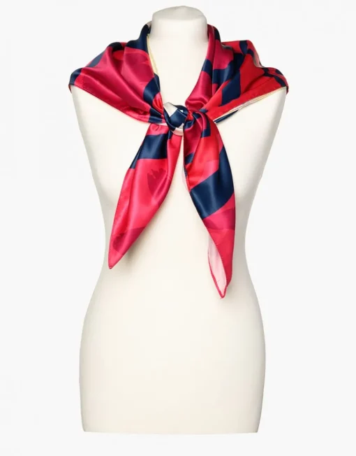 Foulard carré fuchsia